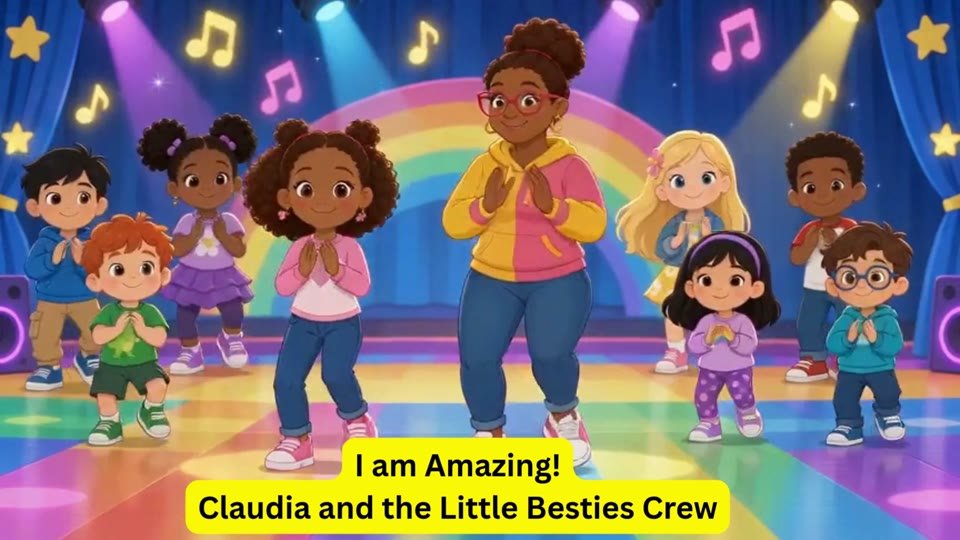 Claudia and the Little Besties Crew singing I Am Amazing
